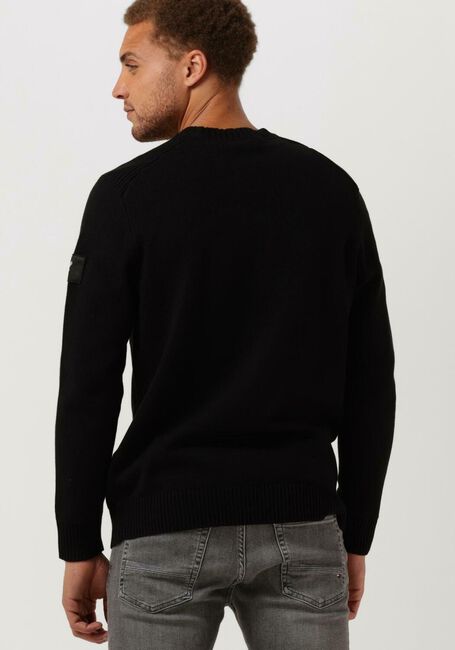 LYLE & SCOTT Pull SHOULDER DETAIL CREW NECK KNIT en noir - large