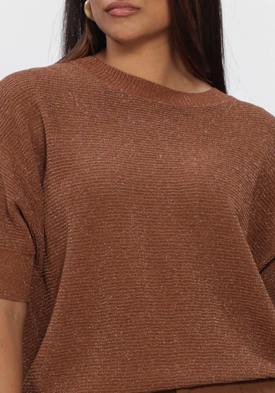 NUKUS Haut KINTY TOP LUREX en marron - large