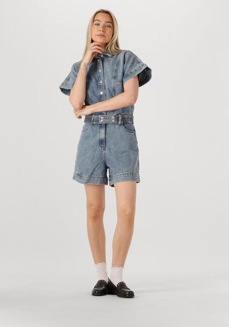 Blauwe ROUGE EDIT  ROUJOLIE 2/4 DENIM PLAYSUIT - large