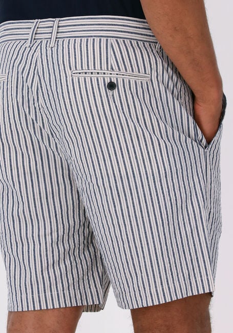 SELECTED HOMME Pantalon courte SLHCOMFORT-VIGO SEER SHORTS W Bleu/blanc rayé - large