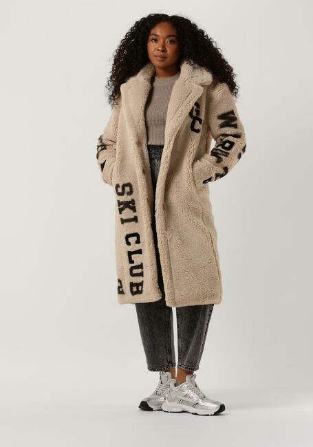 Beige GOOSECRAFT Teddy jas RHONDA SCRIPT COAT - large