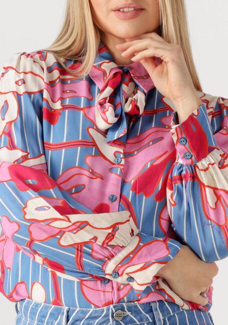 POM AMSTERDAM BLOUSE URBAN FLORA STRIPE Blouses en multicolore - large