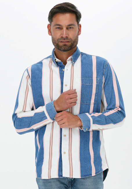 Multi SELECTED HOMME Casual overhemd SLHBRAD 23903 STRIPE LS LOOSE DNMSHIRT U - large