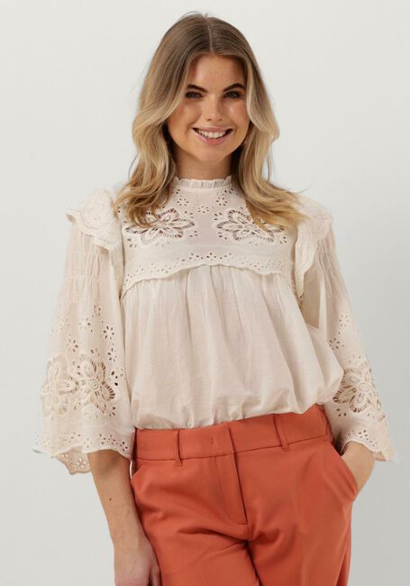 SUMMUM BLOUSE COTTON VOILE EMBROIDERY Blouses en blanc - large
