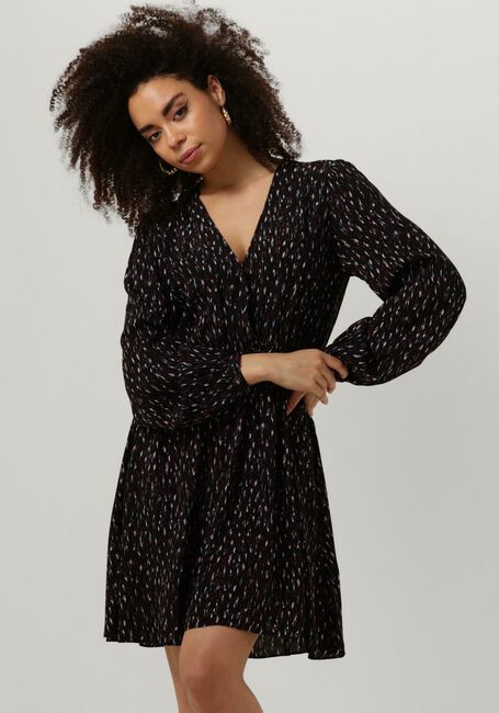 SCOTCH & SODA Mini robe WRAPPED SHORT DRESS en noir - large