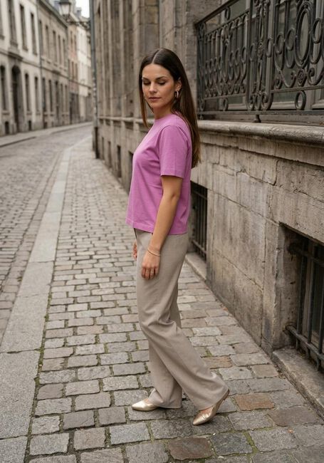Roze SELECTED WOMEN T-shirt SLFESSENTIAL SS BOXY TEE - large