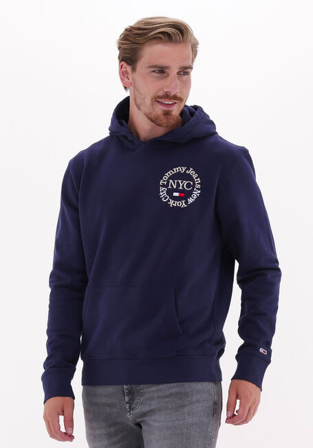 TOMMY JEANS Chandail TJM TIMELESS CIRCLE HOODIE Bleu foncé - large