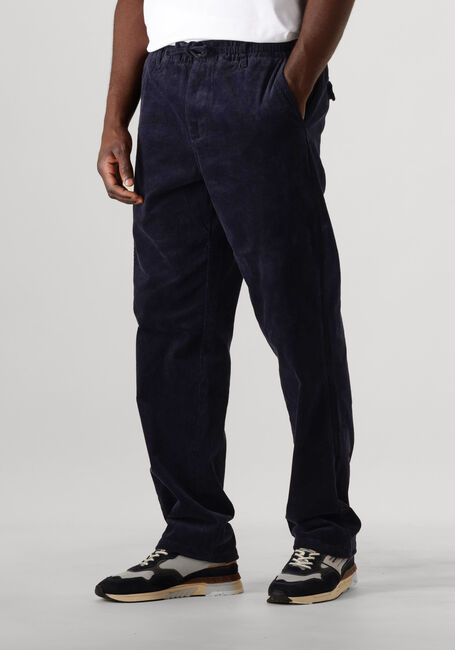 Donkerblauwe ANERKJENDT Chino AKJAN ELASTIC CORD PANTS - large