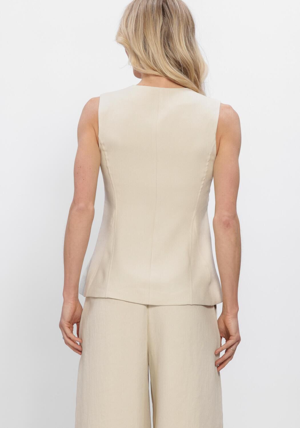 MSCH COPENHAGEN Gilet MSCHESTERIANE SILVER WAISTCOAT Cr&egrave;me - large