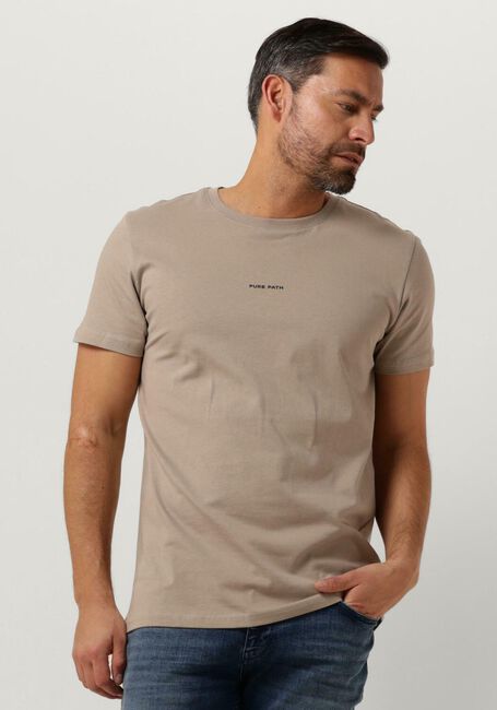 PURE PATH T-shirt ESSENTIAL LOGO T-SHIRT en taupe - large