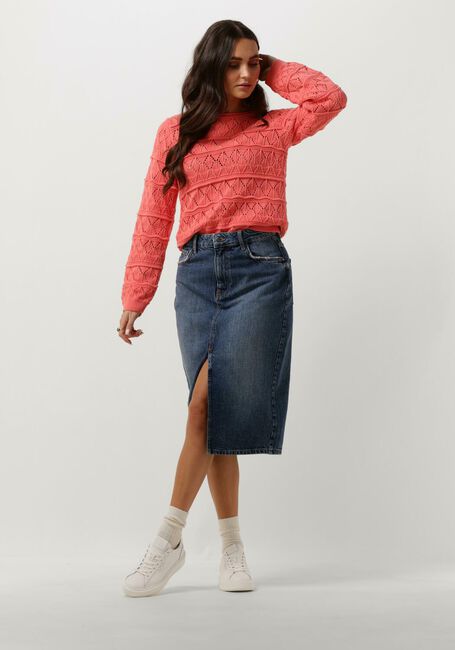 OBJECT Pull OBJLIVA L/S O-NECK KNIT PULLOVER en orange - large