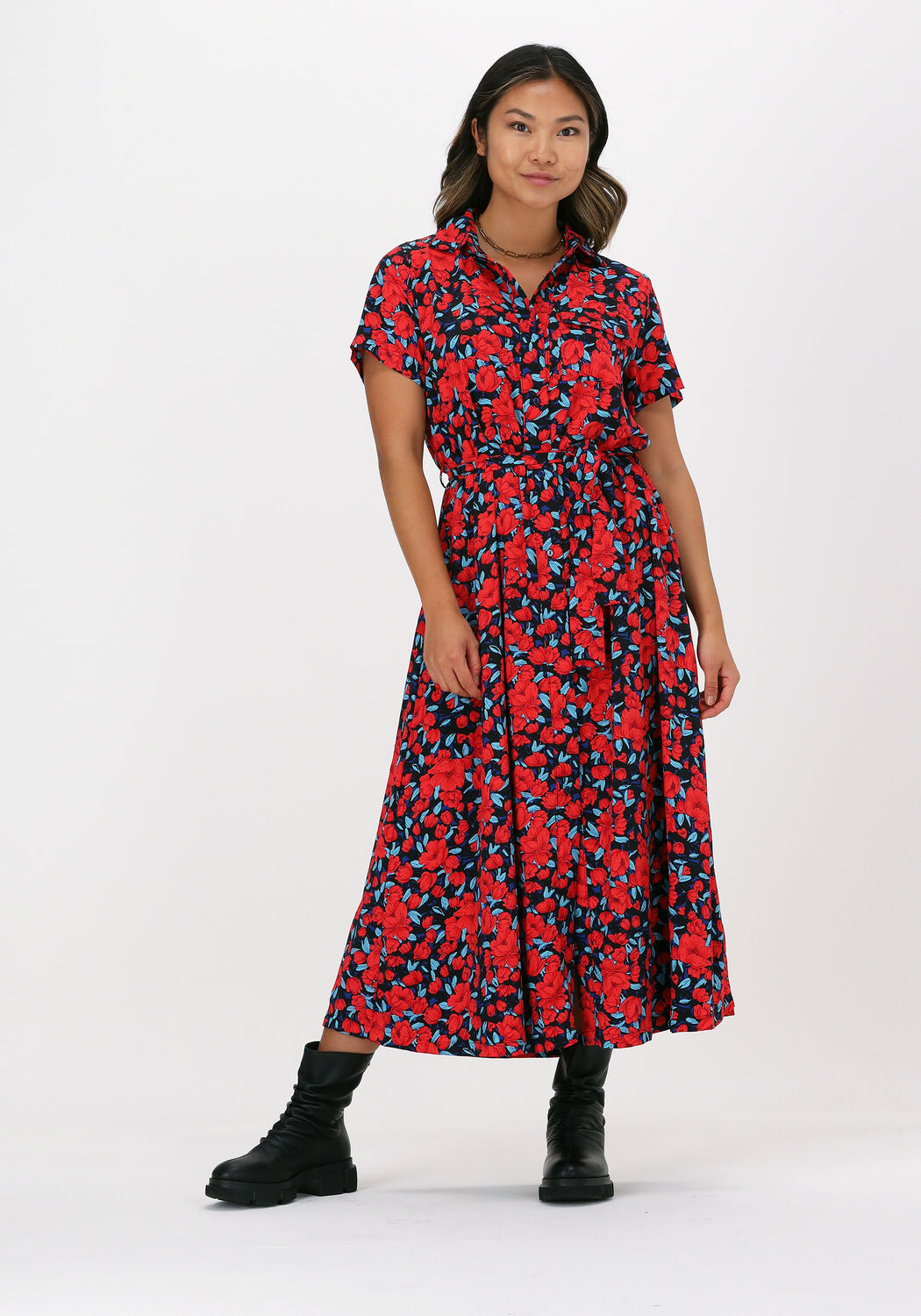 Dalia leopard hot sale maxi shirt dress