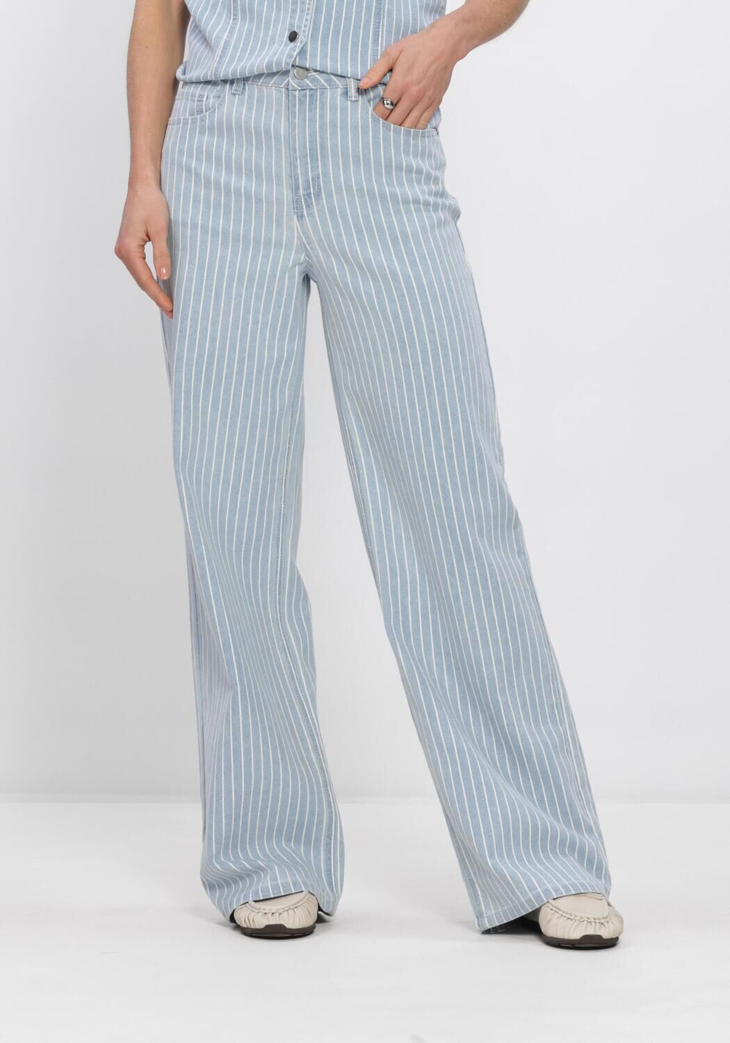 OBJECT OBJSANNI MW WIDE JEANS Jeans en bleu - large