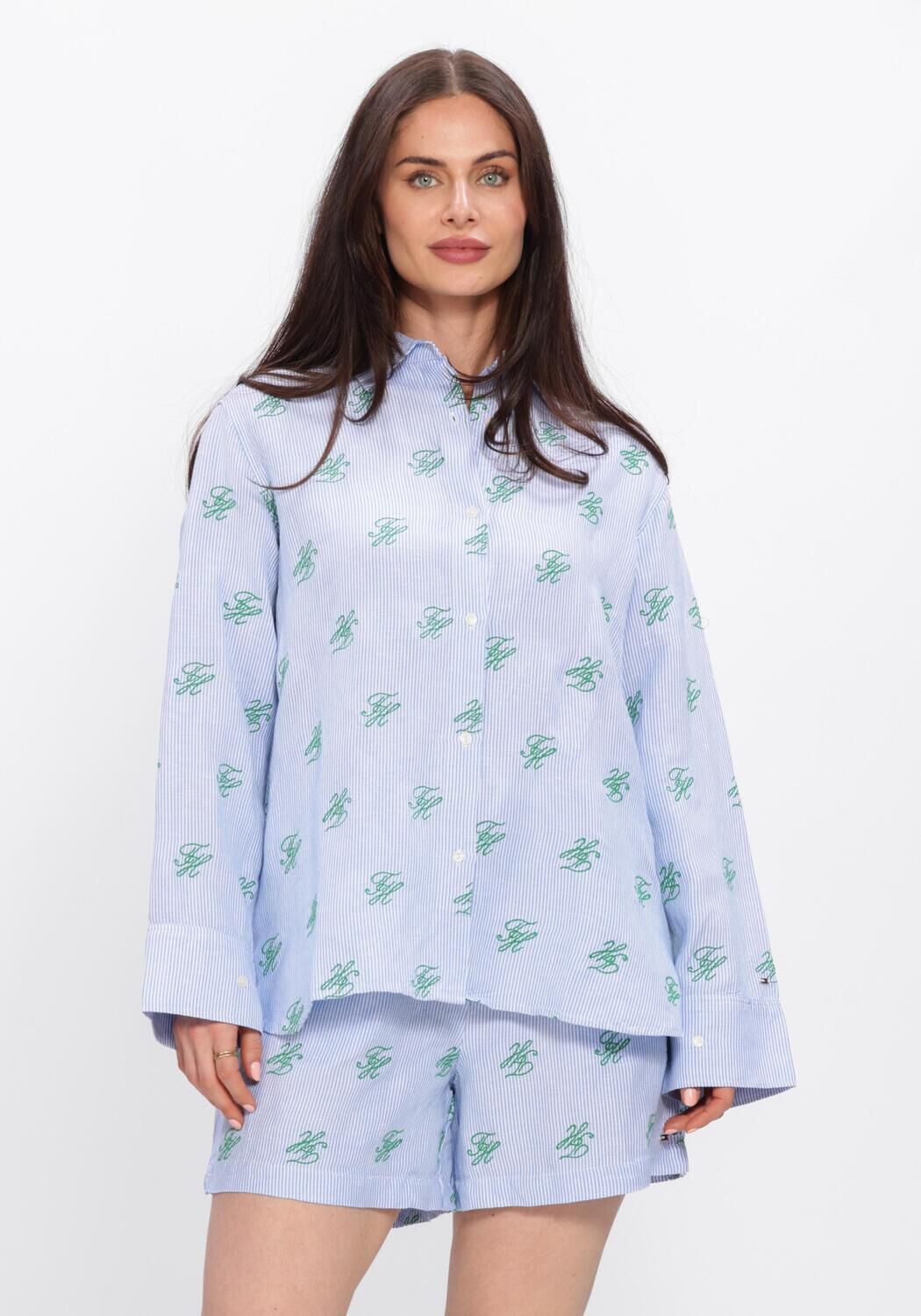 TOMMY HILFIGER SWIMSHOP LINEN EASY FIT Blouses en bleu - large