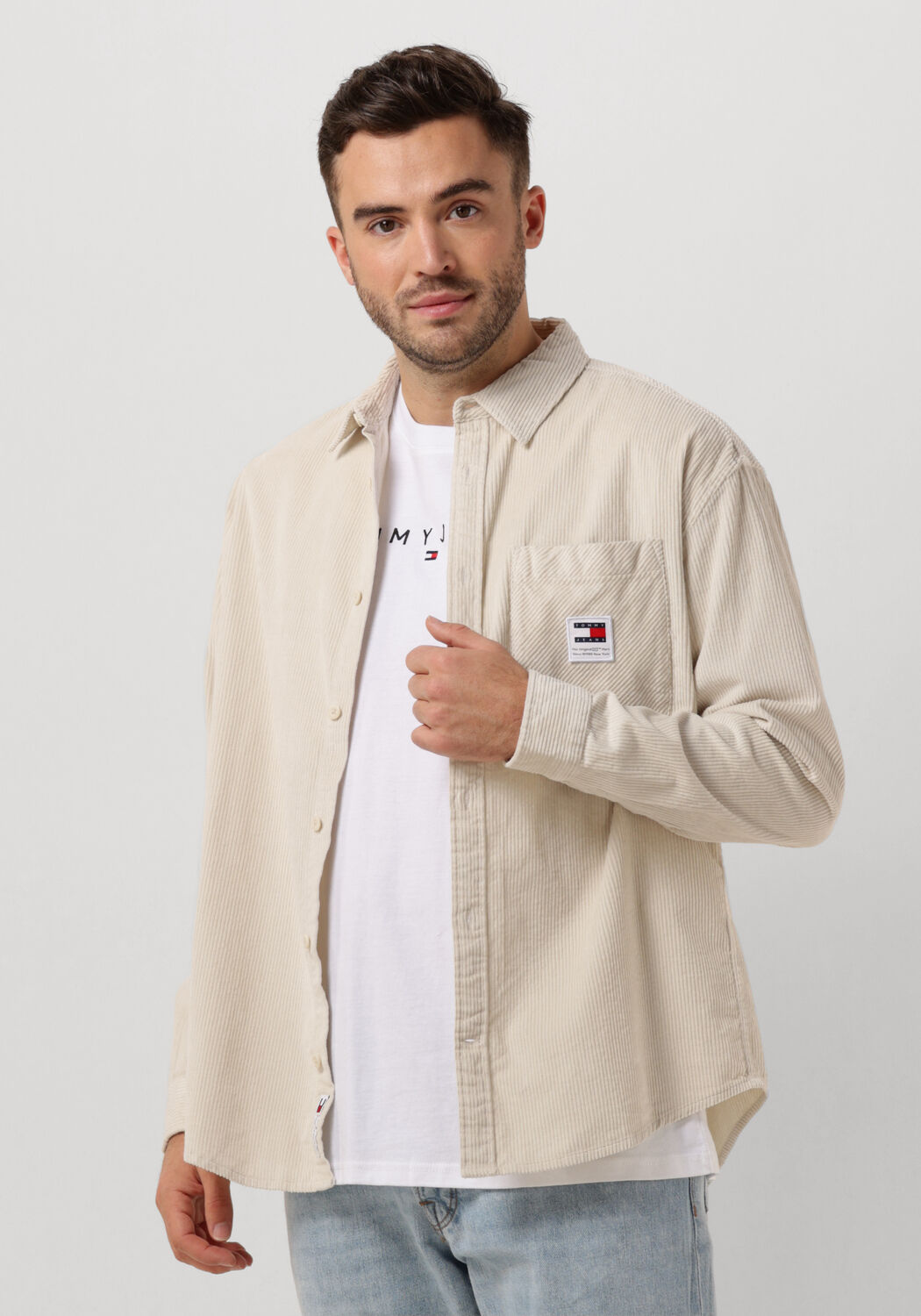 Corduroy overhemd beige deals