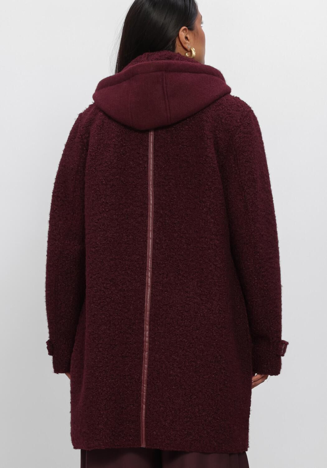 NUKUS Manteau MIRTHE COAT BOUCLE Bordeaux - large