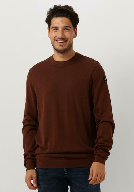 Bruine VANGUARD Trui CREWNECK COTTON MODAL - large