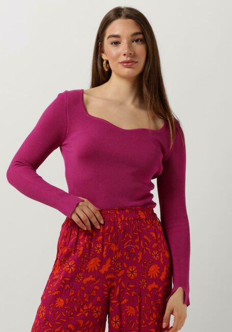 YDENCE KNITTED TOP CHIARA Hauts & T-shirts en rose - large