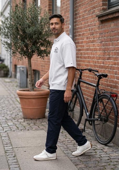 Grijze TOMMY JEANS Polo TJM 90S SOLID SPORT POLO - large