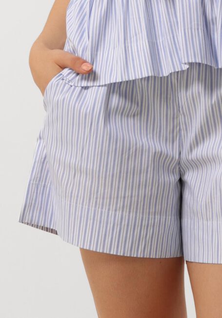 Lichtblauwe NEO NOIR Broeken/jumpsuits SHADY STRIPE SHORTS - large