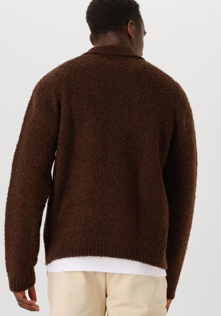 Bruine SELECTED HOMME Trui SLHLOYD LS KNIT BOUCLE POLO - large