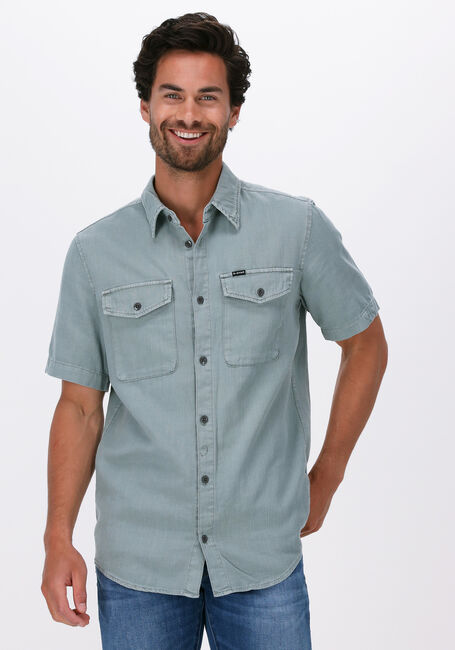 G-STAR RAW Chemise décontracté MARINE SLIM SHIRT S\S en vert - large