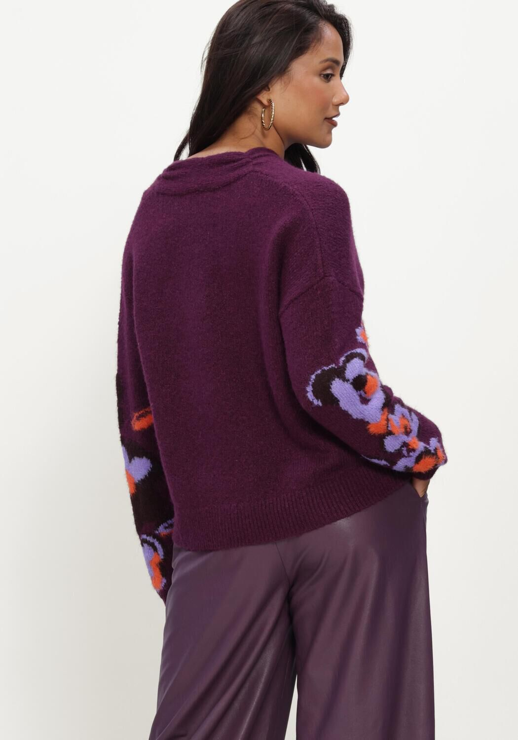 Paarse CAROLINE BISS Trui 4263 - large