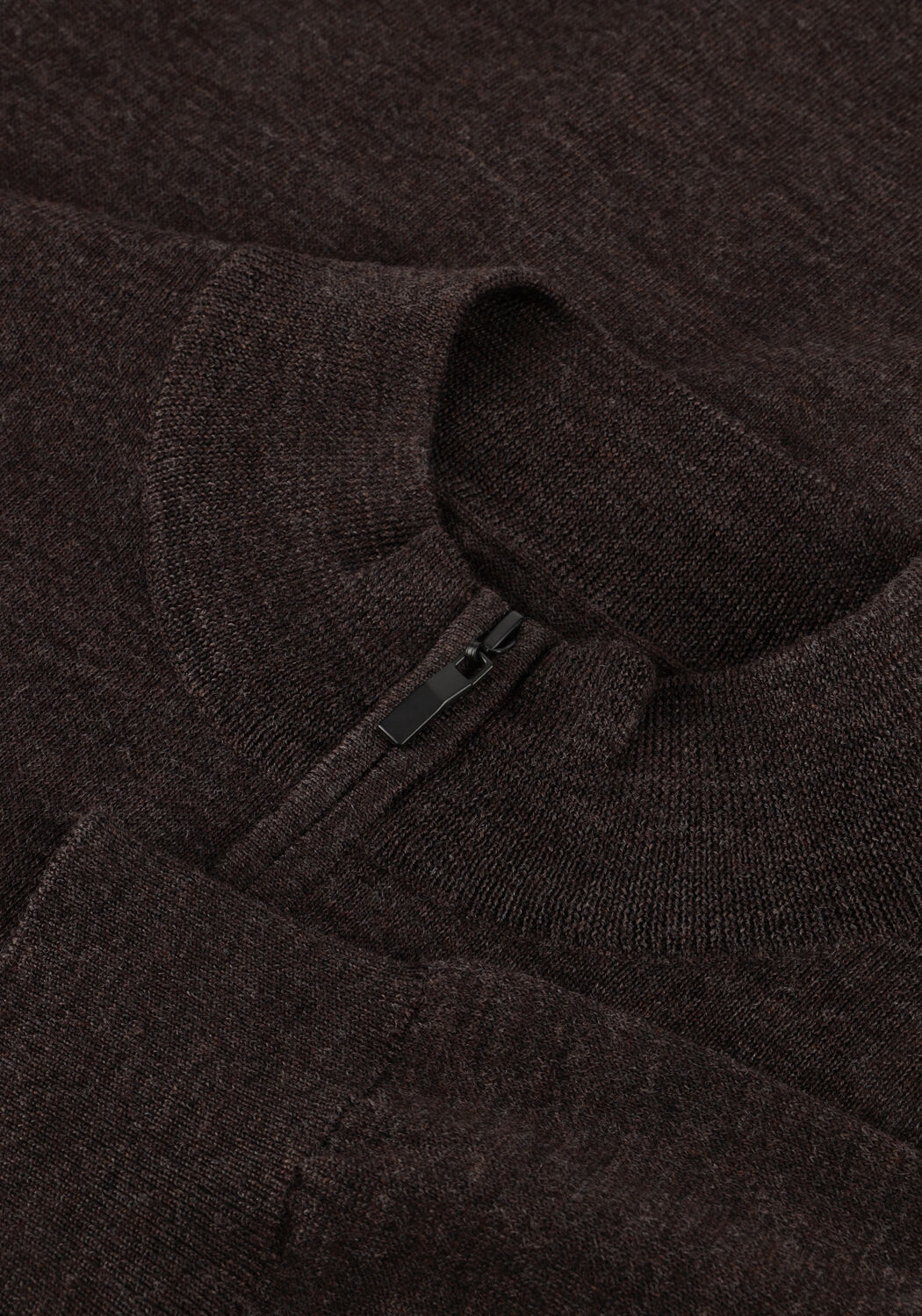 Bruine STEFANO LAURAN Trui HALF ZIP ANDERS - large