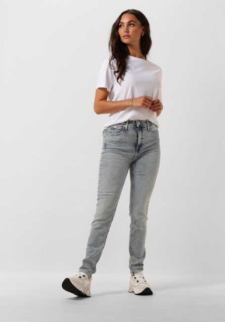 Lichtblauwe CALVIN KLEIN Skinny jeans HIGH RISE SKINNY - large