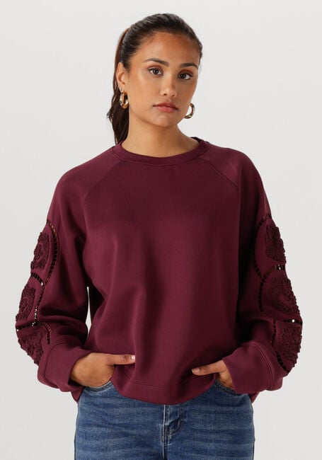 Bordeaux OBJECT Trui OBJDORINA LO L/S SWEAT TOP - large