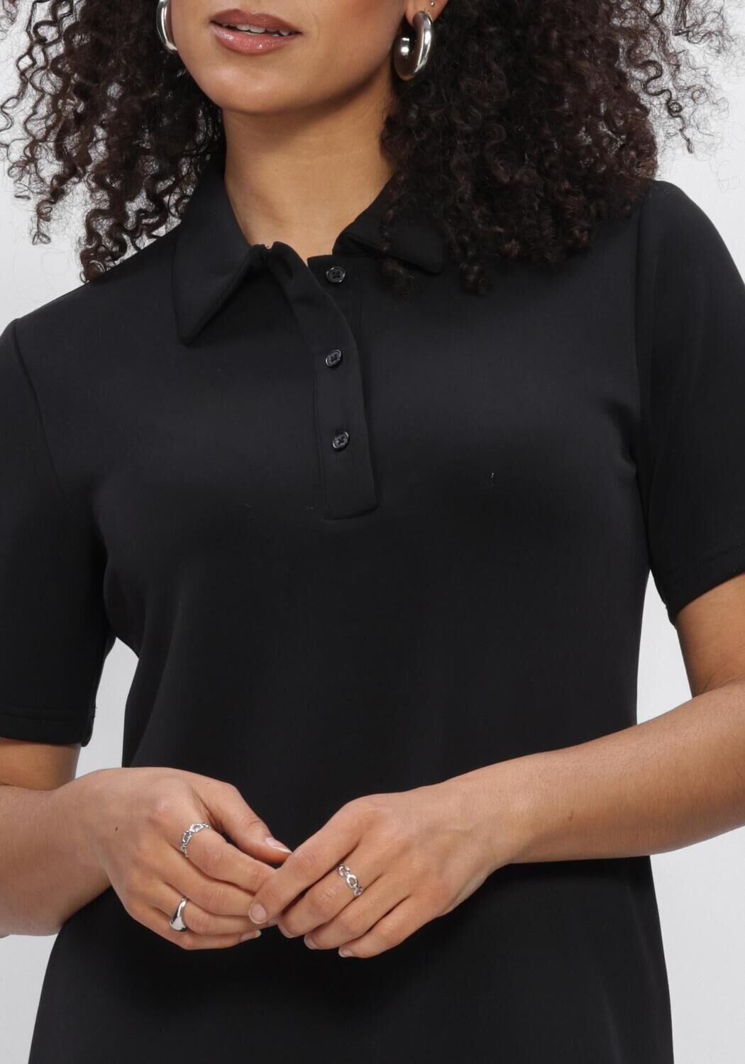 MY ESSENTIAL WARDROBE Robe midi MWHELLE POLO LONG DRESS en noir - large