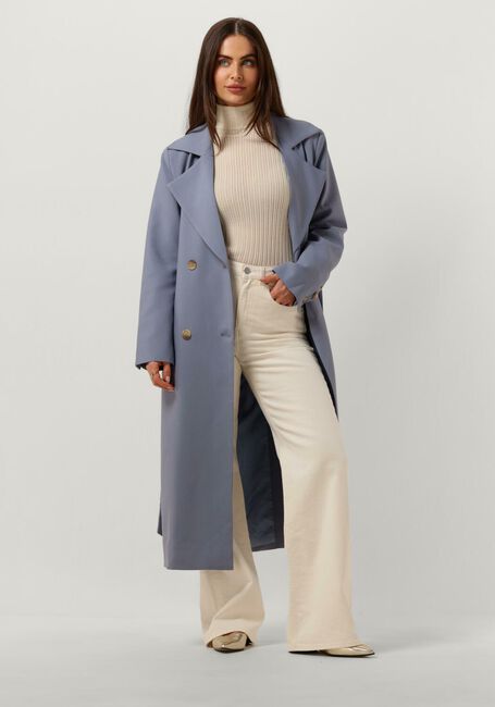 Lichtblauwe NOTRE-V Jassen NV-DARON BELTED COAT - large