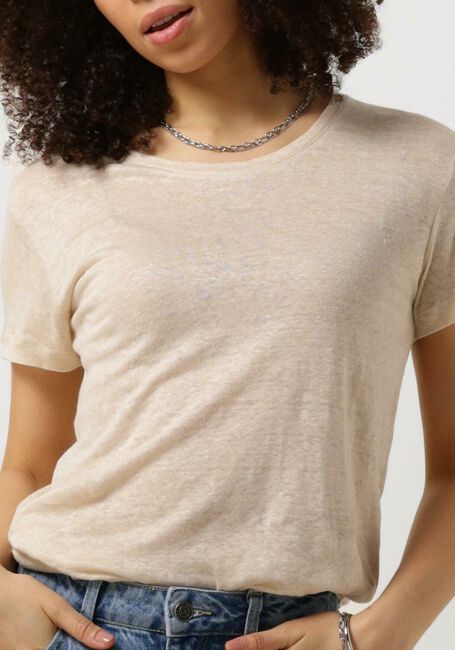 SECOND FEMALE T-shirt PEONY O-NECK TEE en beige - large