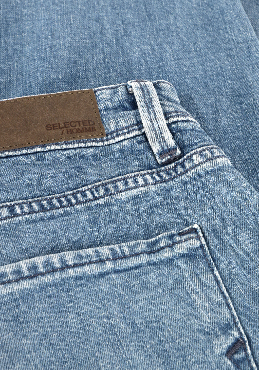 SELECTED MEN Straight leg jeans SLH180-RELAXCROP ALDU 6434 M. BLUE JNS en bleu - large