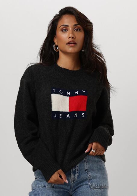 TOMMY JEANS Pull TJW MELANGE FLAG SWEATER en noir - large