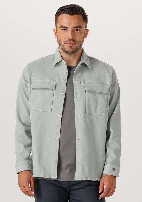 Lichtgrijze CAST IRON Overshirt CF TWILL OVERSHIRT - large