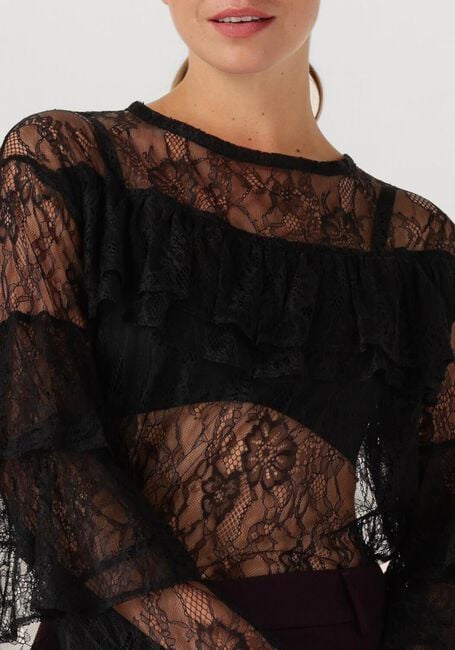 ALIX THE LABEL RUFFLE LACE TOP Blouses en noir - large