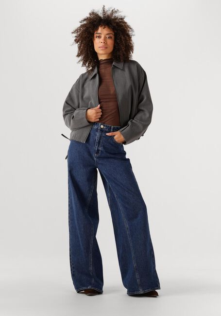Donkerblauwe ABRAND JEANS Wide jeans HIGH SUPER WIDE TARA - large