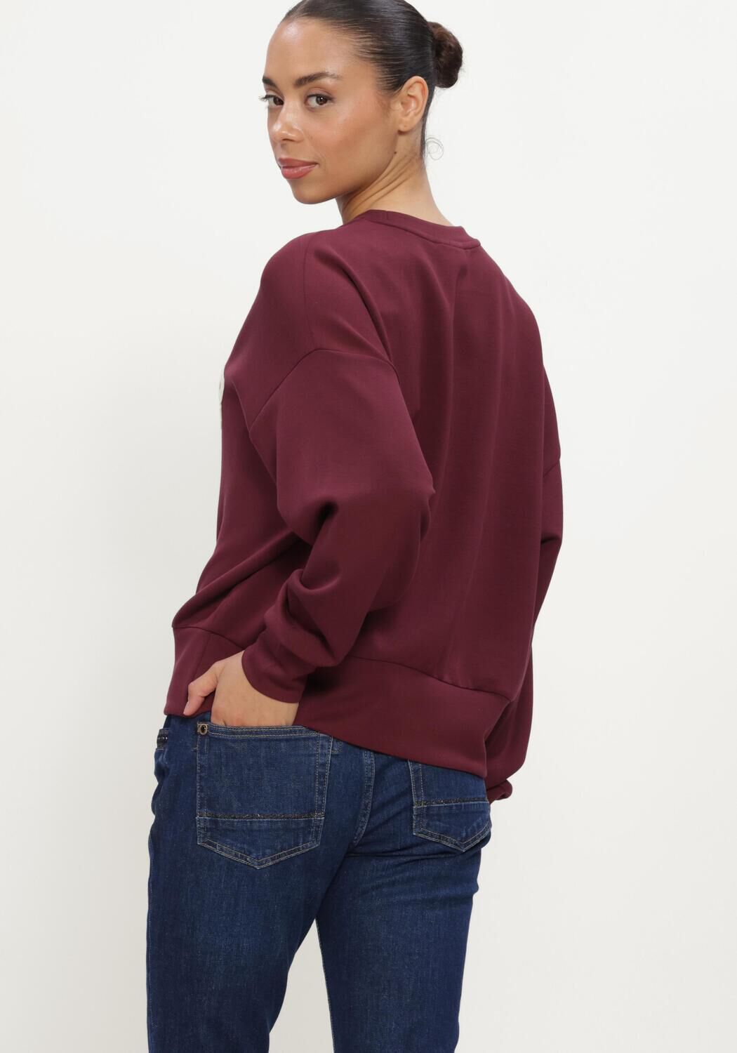 MOS MOSH Chandail MMNIMA O-LS SWEATSHIRT Bordeaux - large