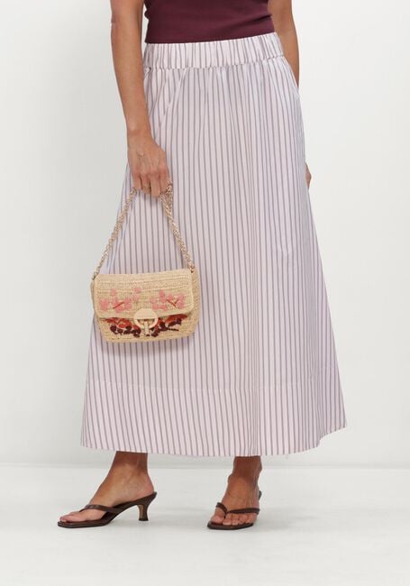 Roze NEO NOIR Rokken YARA LONG DOUBLE STRIPE SKIRT - large