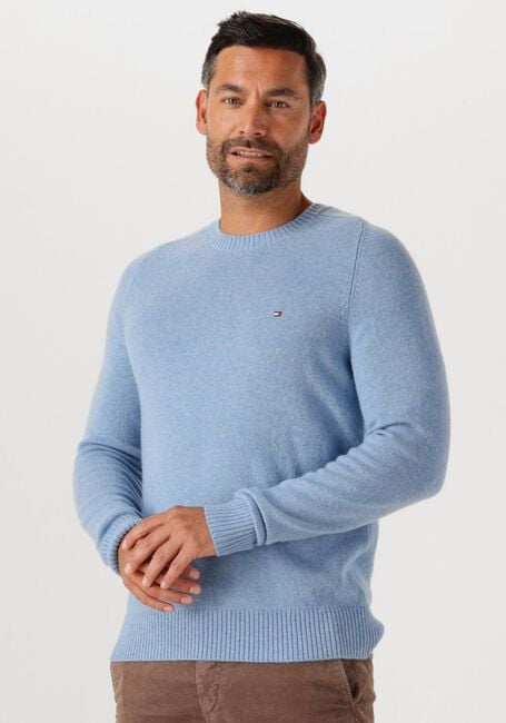 TOMMY HILFIGER Pull LAMBSWOOL CREW NECK Bleu clair - large