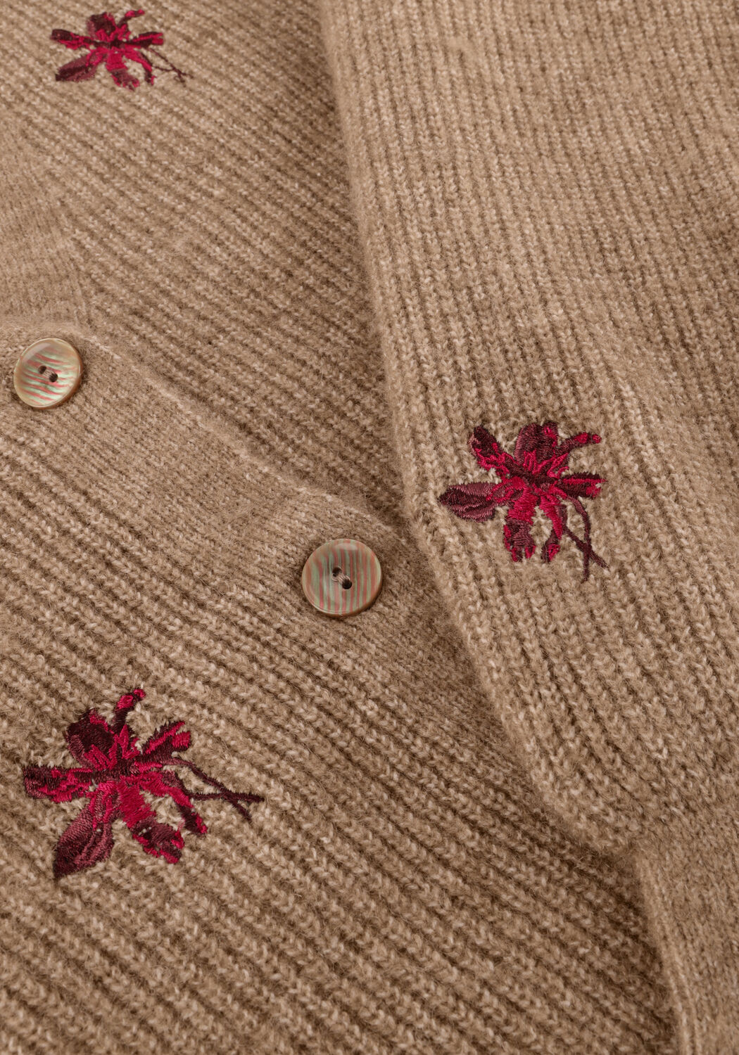 Camel Y.A.S. Vest YASFLEUR LS KNIT CARDIGAN - large