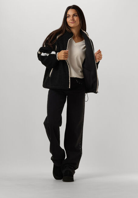 Zwarte UGG Jack NIKIA CHROCHET FLUFF JACKET - large