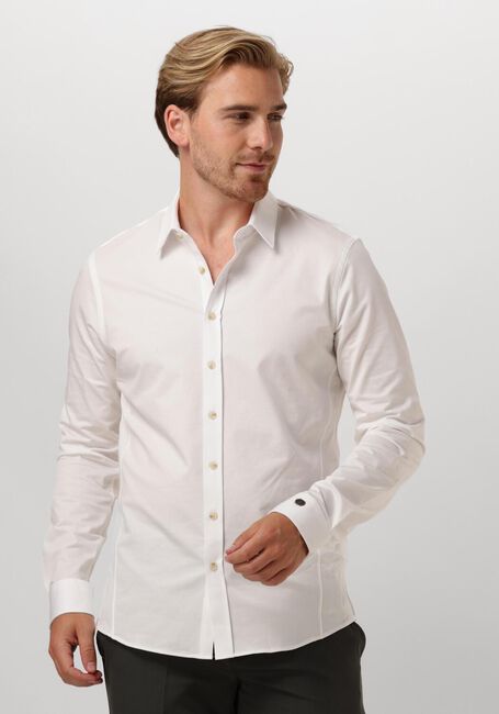 CAST IRON Chemise décontracté LONG SLEEVE SHIRT TWILL JERSEY 2 TONE en blanc - large