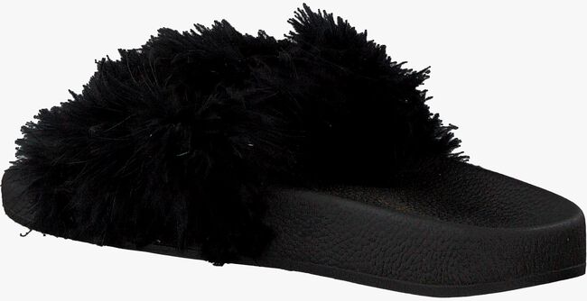 Zwarte THE WHITE BRAND Slippers FEATHERS - large