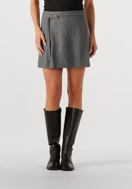 EDITED Mini-jupe LEXA WOOL SKIRT Gris clair - large