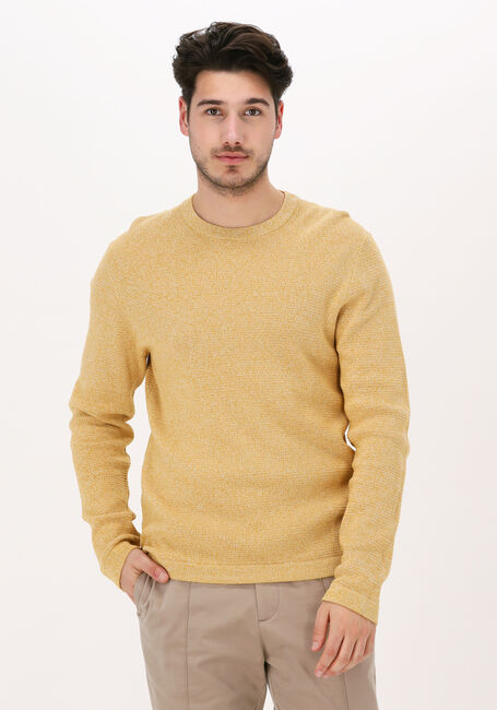 SELECTED HOMME Pull SLHROCKS LS KNIT CREW NECK G N en jaune - large