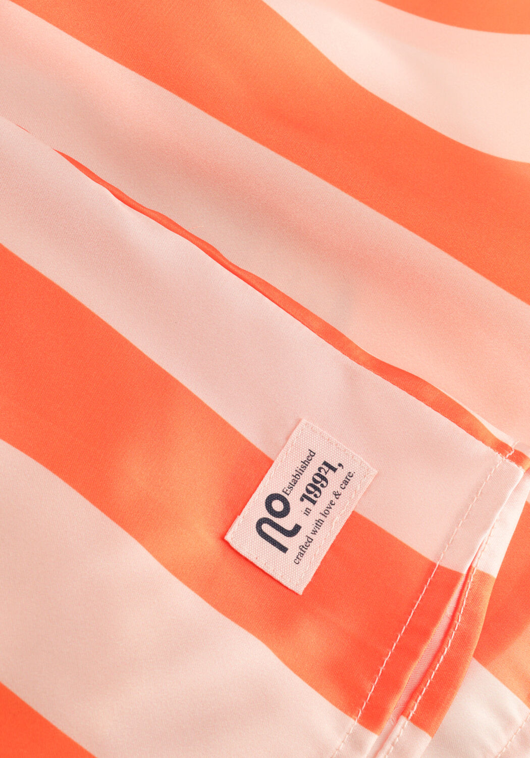 NONO Mini-jupe NINU SATIN BLOK STRIPED SKIRT en orange - large