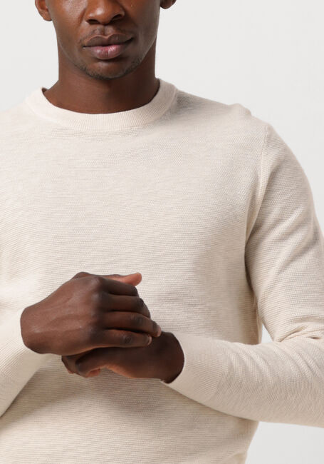 PROFUOMO Pull STRUCTURE CREW NECK Écru - large