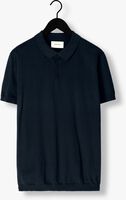 Donkerblauwe PURE PATH Polo KNIT POLO WITH CHESTPRINT